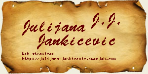 Julijana Jankićević vizit kartica